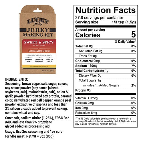 Jerky Making Kit | 12 oz. Box | Sweet & Spicy Flavor | Perfect Blend Of Teriyaki, Brown Sugar, & A Dash Of Red Pepper Heat  | Detailed Instructions Included | Sweet And Savory Flavor | Fun Family Project | Nebraska Jerky | Seasons 20 LBS. Of Meat - Image 5