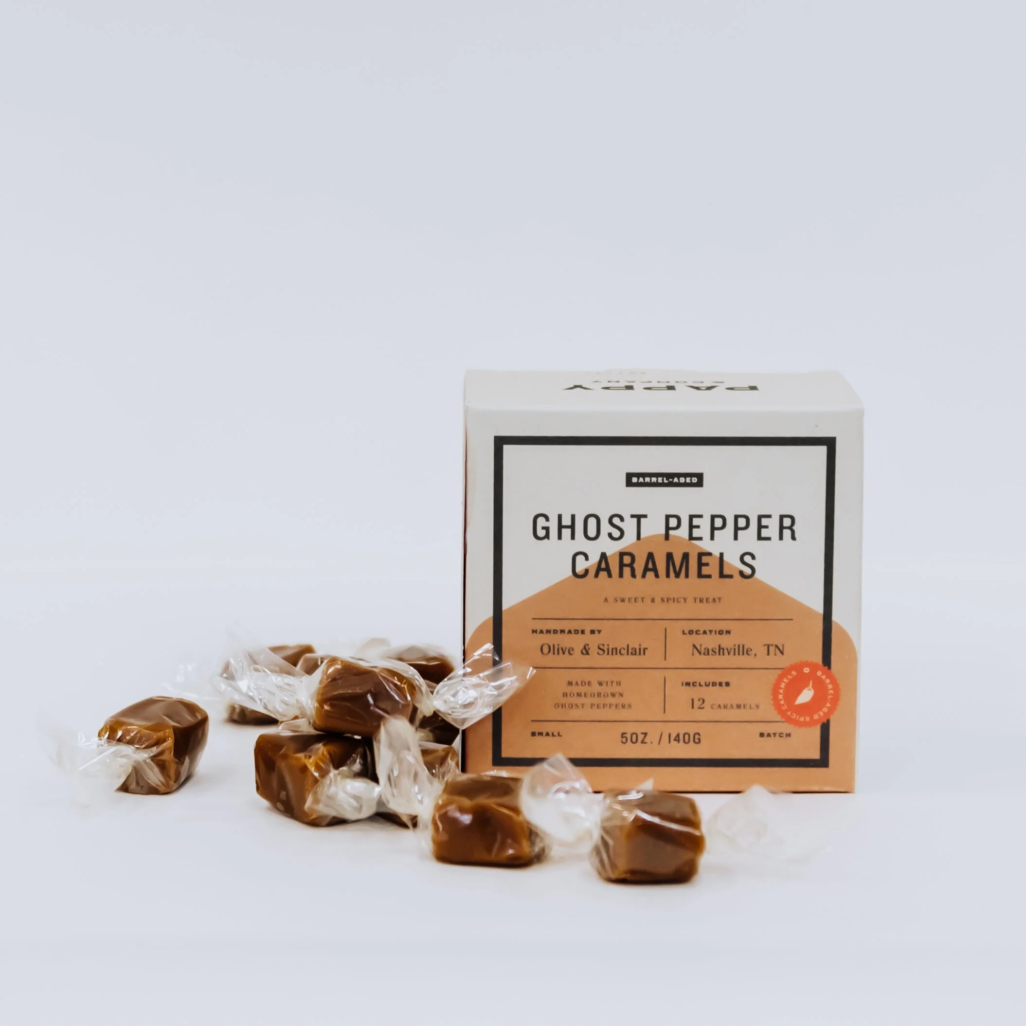 Pappy Van Winkle Barrel Aged Ghost Pepper Caramels - Image 3