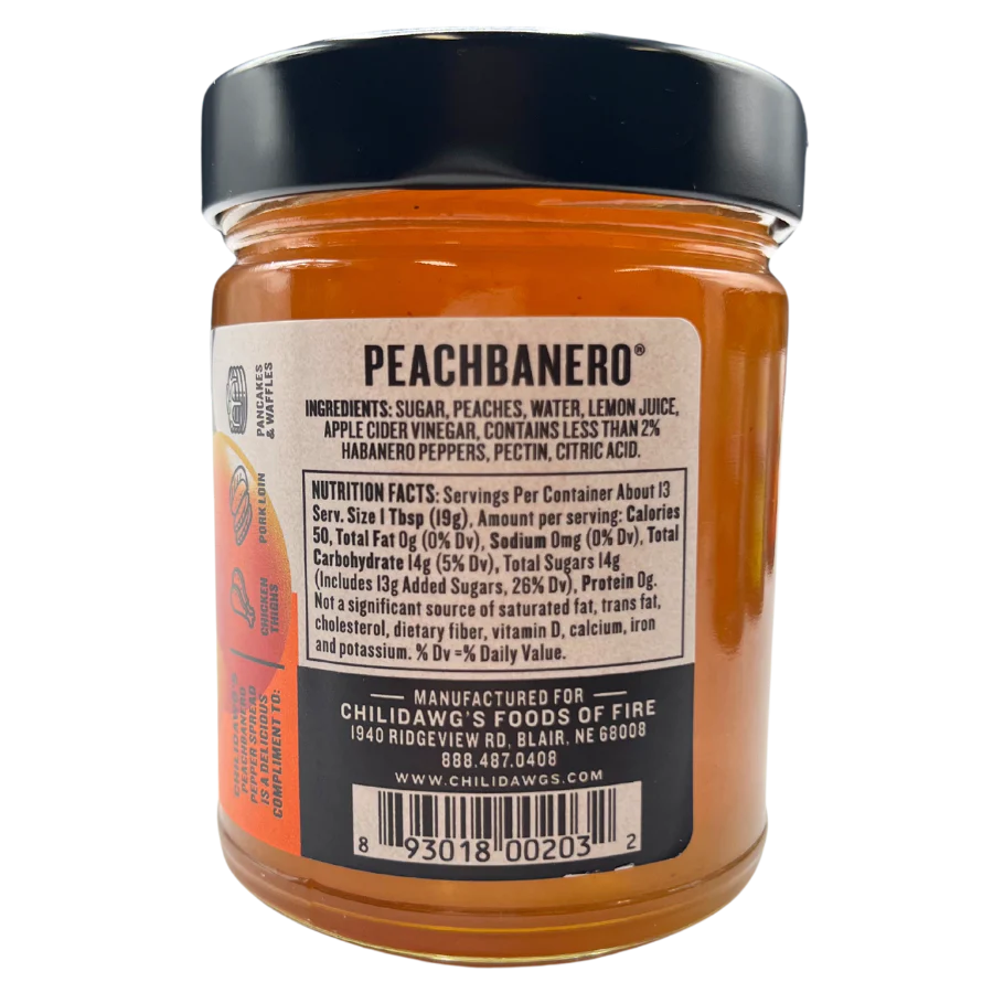 Peachbanero Pepper Spread | Pack of 3 | 9 oz | Gluten Free | Chili Dawg's Foods of Fire - Image 3