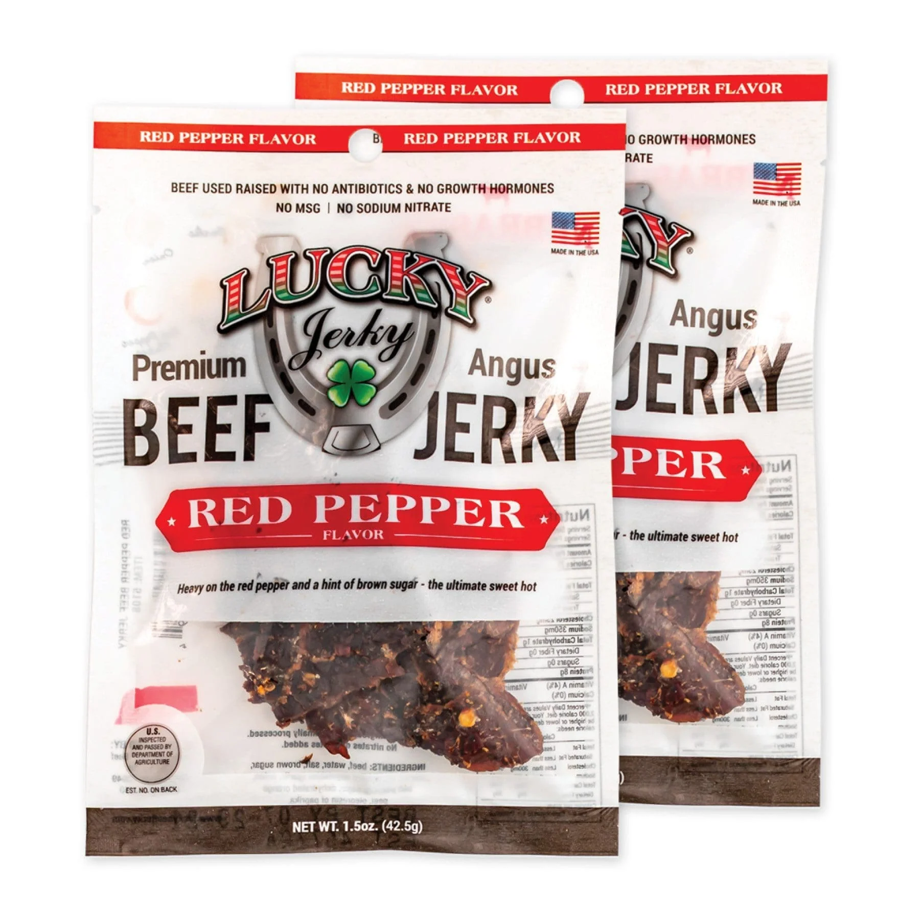 Red Pepper Beef Jerky | 1.5 oz. Bag | Black Pepper & Brown Sugar Blend | Tender | Carefully Cut, Trimmed, & Seasoned | All Natural | Nebraska Beef Jerky | Quick, Healthy Snack | 6 Pack | Shipping Included - Image 2
