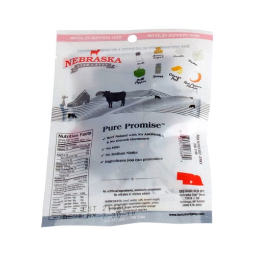 Red Pepper Beef Jerky | 1.5 oz. Bag | Black Pepper & Brown Sugar Blend | Tender | Carefully Cut, Trimmed, & Seasoned | All Natural | Nebraska Beef Jerky | Quick, Healthy Snack | 6 Pack | Shipping Included - Image 3