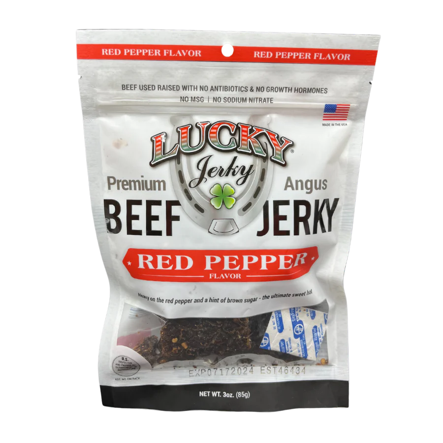 Red Pepper Beef Jerky | 3 oz. Bag | Savory & Sweet Blend Of Beef, Pepper, & Brown Sugar | Tender, Thick Cut Pieces | Spice Lovers' Favorite Snack | All Natural | Cooked To Perfection | Hand Selected Cattle | Natural Protein | 2 Pack | Shipping Included - Image 2
