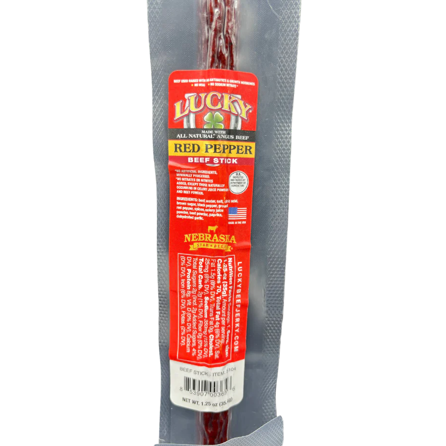 Red Pepper Beef Stick | 1.25 oz. | Hot, Sweet, & Premium All Natural Beef  | Spicy, Quick Snack | All Natural | Nebraska Angus Beef | Expertly Cooked & Seasoned | Lean, Tender Beef | 12 Pack | Shipping Included - Image 4