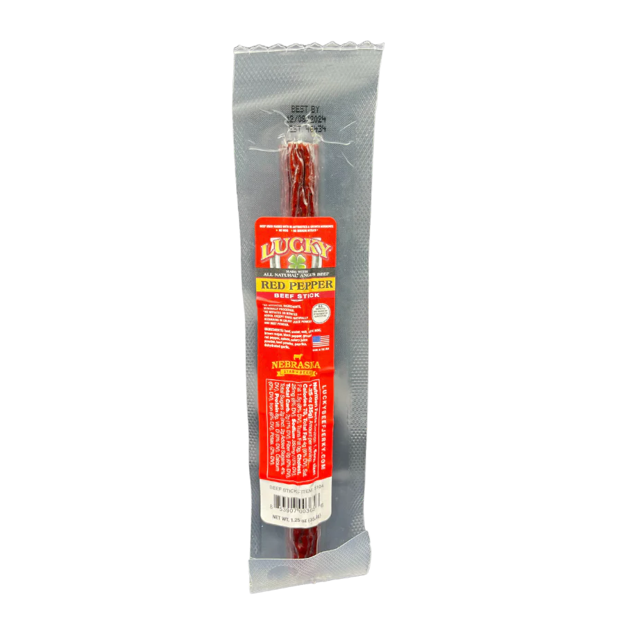 Red Pepper Beef Stick | 1.25 oz. | Perfectly Cooked Hot, Sweet, & Premium All Natural Beef | Spice Lovers | Spicy Snack | All Natural | Nebraska Beef | Expertly Cooked & Seasoned | Lean, Tender Beef | 6 Pack | Shipping Included - Image 2