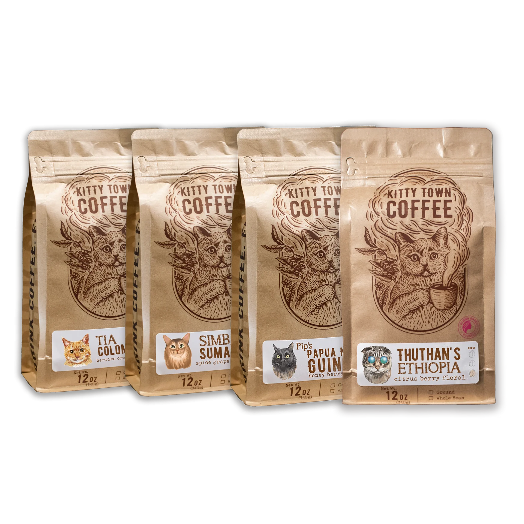 Single Origin Sampler: Simba, Tia, Pip & Thuthan