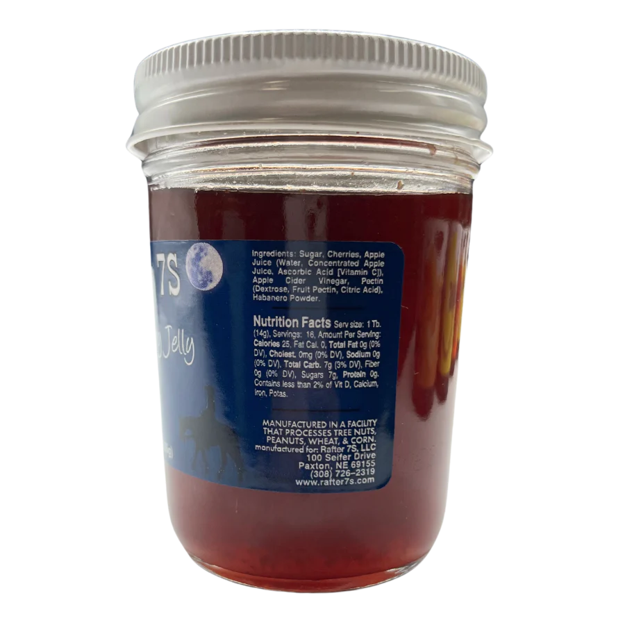 Spicy Cherry Jelly | 8 oz. Jar | 3 Pack | Sweet & Spicy Jelly Spread | Fresh Cherries | Made in Paxton, NE | Rafter 7S - Image 3