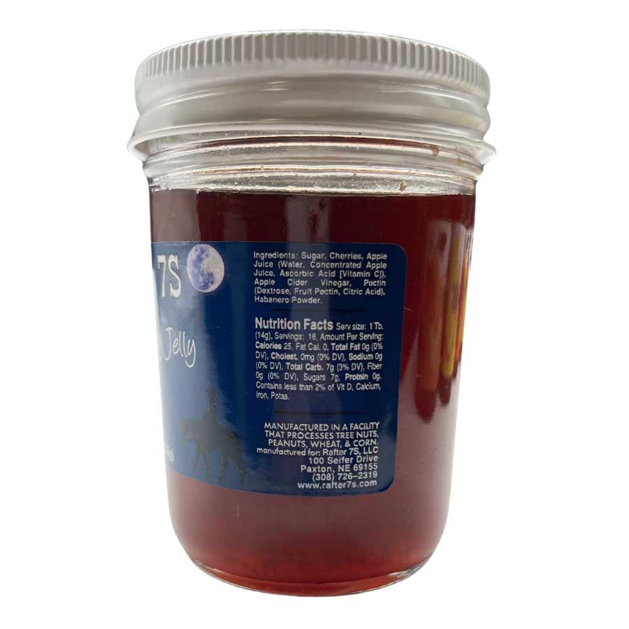 Spicy Cherry Jelly | 8 oz. Jar | All Natural | No Preservatives | Sandwich Spread | Fresh Cherries | Made in Paxton, NE | Rafter 7S - Image 2