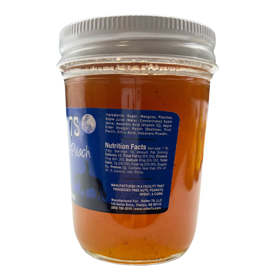 Spicy Mango-Peach Jelly | 8 oz. | 3 Pack | Tangy With A Hint of Spice | Fresh Fruit Flavor | Made in Paxton, NE | Rafter 7S - Image 3