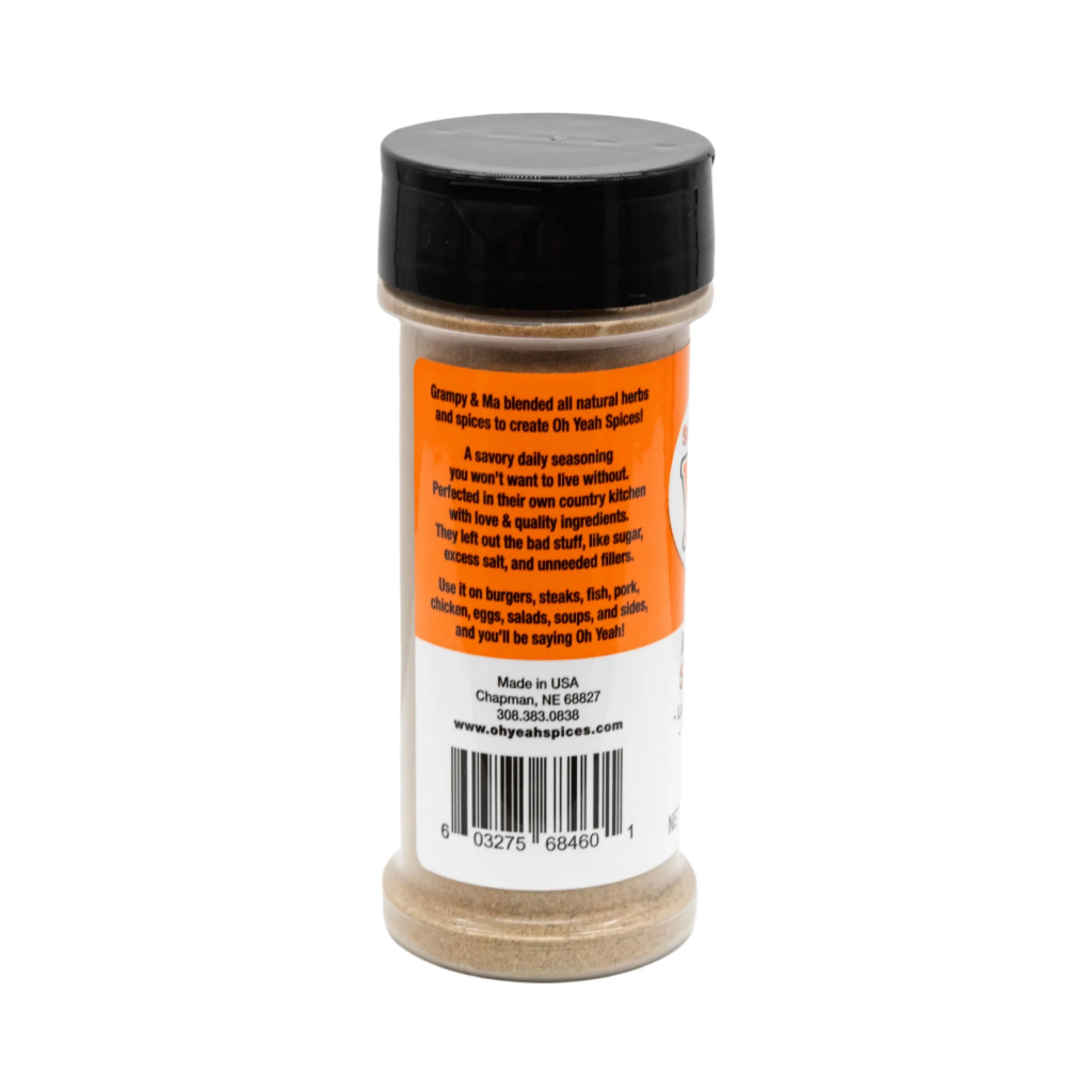 Spicy Oh Yeah Plus | 3.5 oz. Bottle | No MSG or GMO | Made in Chapman, NE | Oh Yeah Spices - Image 2