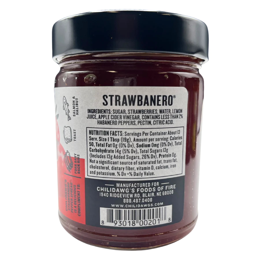 Strawbanero Pepper Spread | Pack of 3 | 9 oz | Gluten Free | Chili Dawg's Foods of Fire - Image 3