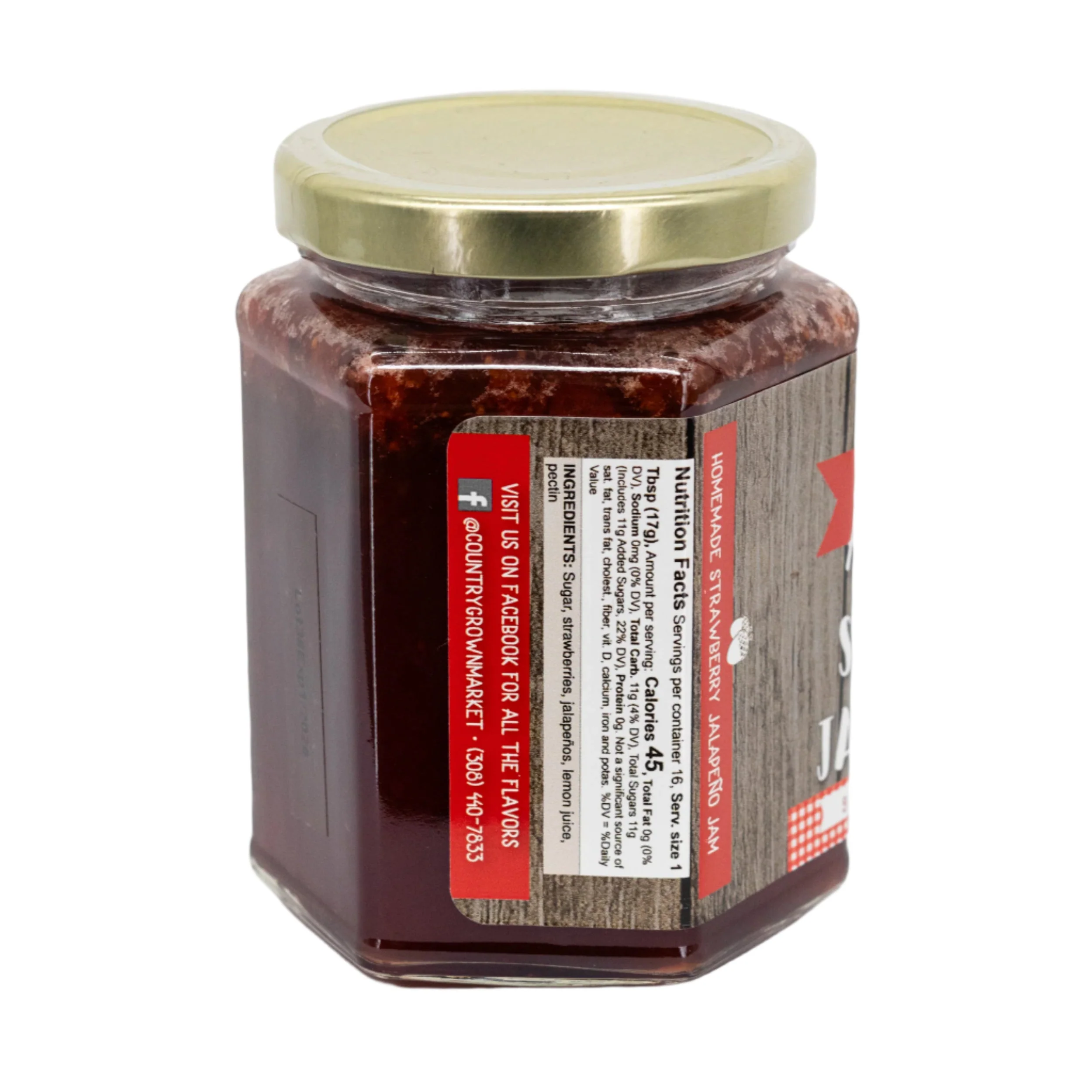 Strawberry Jalapeño Jam | 9 oz. Jar | Pack of 3 | Spicy Fruit Jam | Made with Fresh Fruit | Made in Ravenna, NE - Image 3